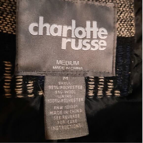 CHARLOTTE RUSSE Wool Blend Boho Southwestern Belted Cardigan Jacket M Cozycore - Picture 6 of 8